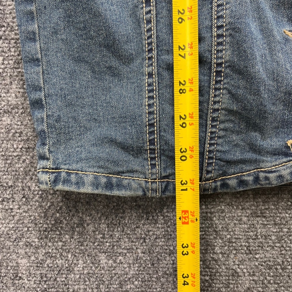 True Religion Y2K Western Cowgirl Medium Wash Denim Button Front Mini Dress - Picture 5 of 6